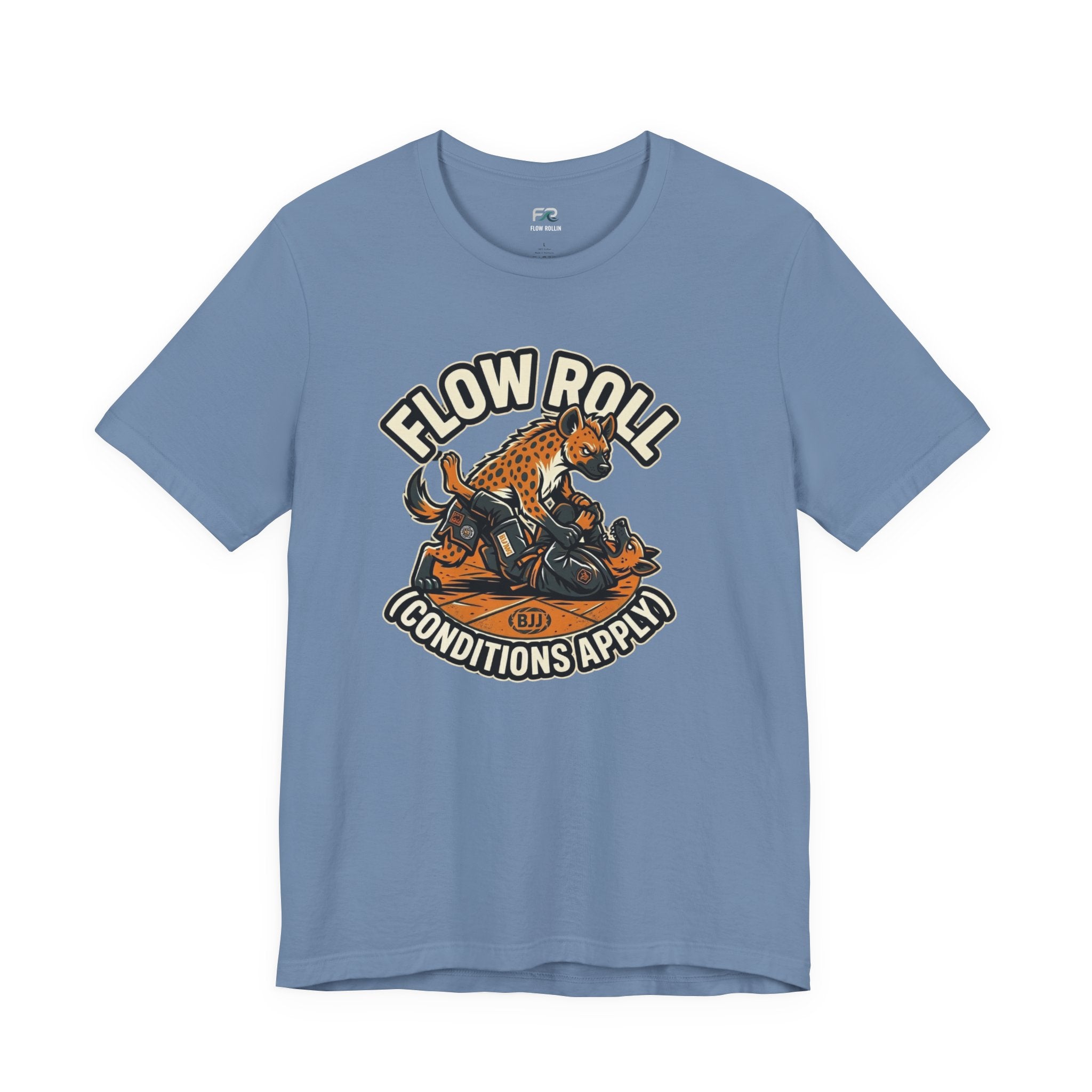 Flow Roll Lies and Conditions Apply - Funny BJJ Mascot T-Shirt