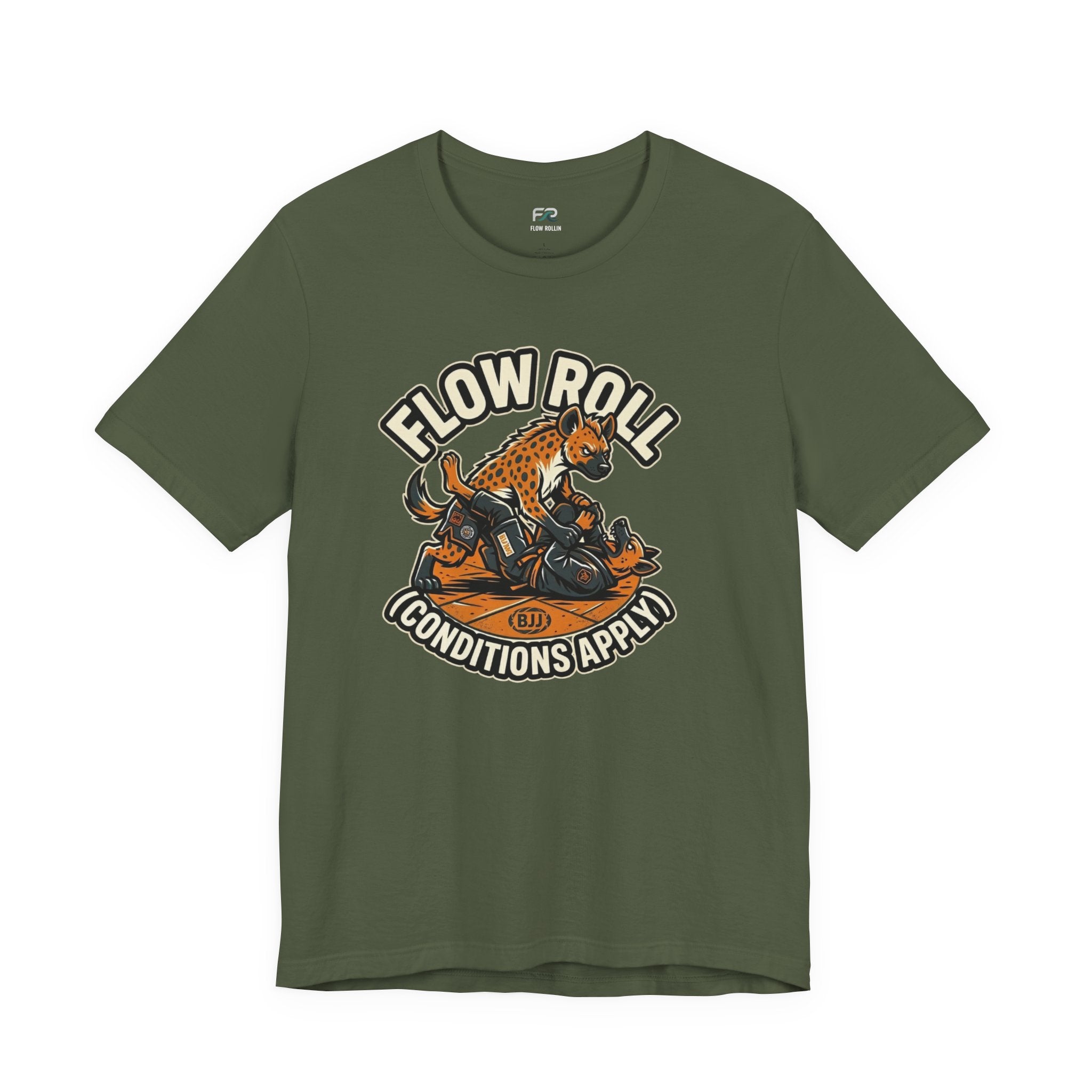 Flow Roll Lies and Conditions Apply - Funny BJJ Mascot T-Shirt